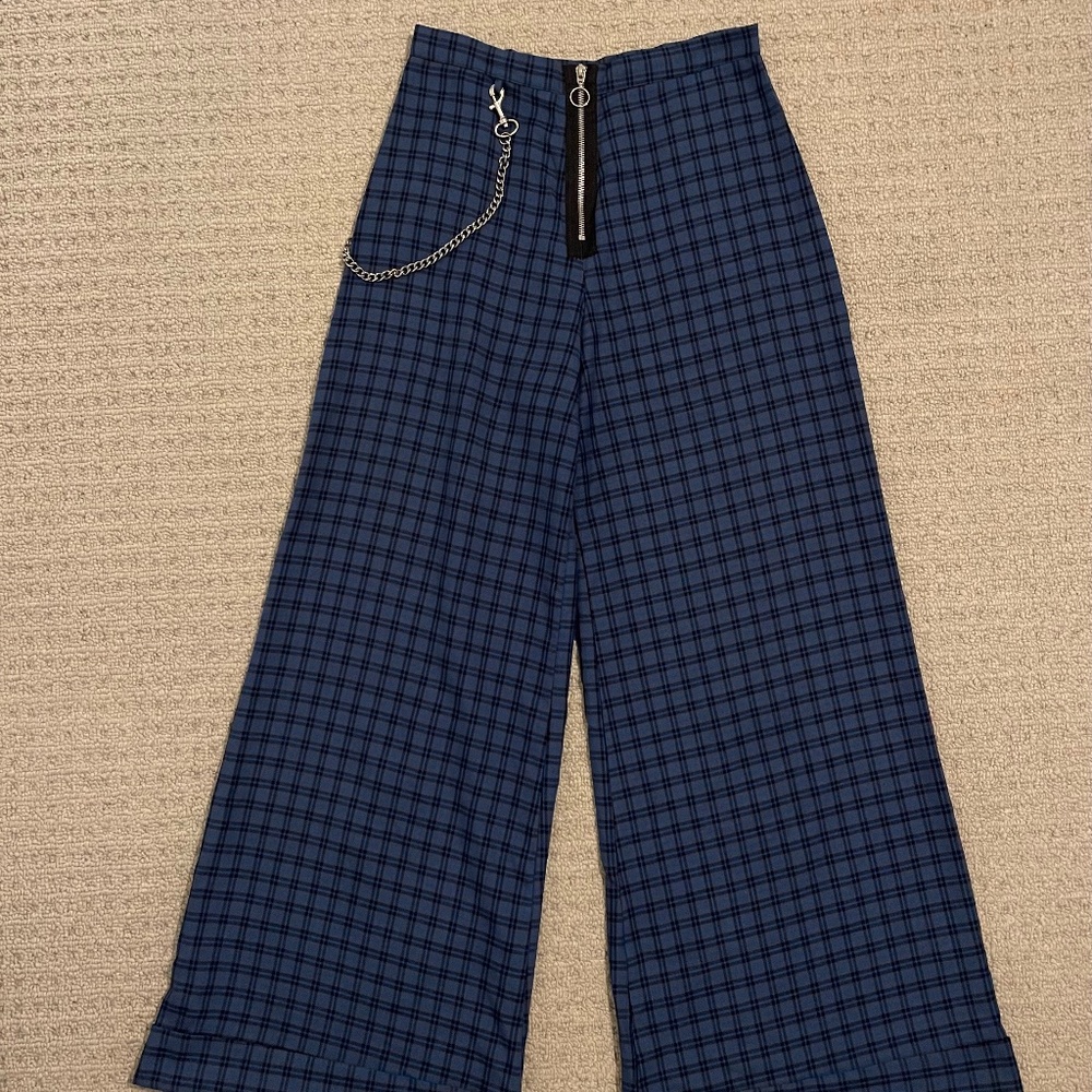 The Ragged Priest Wide Leg Trousers w/ Chain